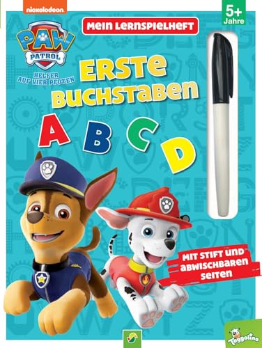 Mein Lernspielheft PAW Patrol Erste Buchstaben: Ab 5 Jahren. Mit Stift und abwischbaren Seiten Mein Lernspielheft PAW Patrol Erste Buchstaben: Ab 5 Jahren. Mit Stift und abwischbaren Seiten