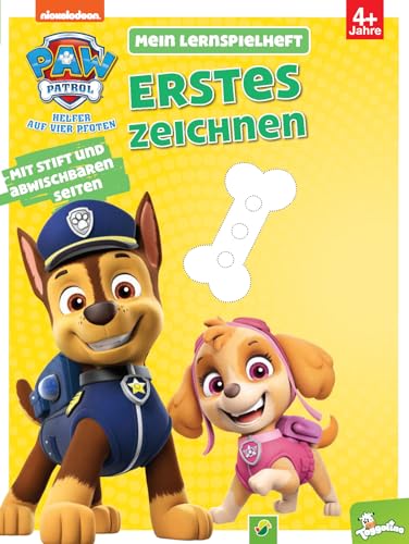 Mein Lernspielheft PAW Patrol Erstes Zeichnen: Ab 4 Jahren. Mit Stift und abwischbaren Seiten von Schwager & Steinlein Verlag