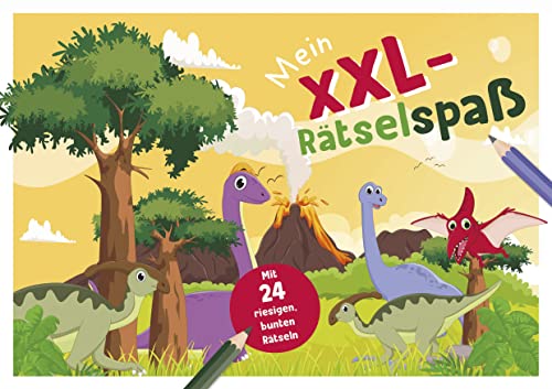Mein XXL-Rätselblock Dinosaurier: Mit 24 riesigen, bunten Rätseln für Kinder ab 4 Jahren von Schwager & Steinlein Verlag GmbH