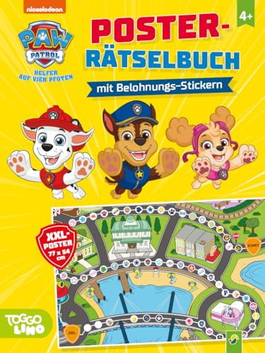 PAW Patrol Poster-Rätselbuch mit Belohnungs-Stickern: Vielseitige Kinderbeschäftigung mit Rätseln, Stickern und großem XXL-Poster von der Abenteuerbucht. Für Kinder ab 4 Jahren PAW Patrol Poster-Rätselbuch mit Belohnungs-Stickern: Vielseitige Kinderbeschäftigung mit Rätseln, Stickern und großem XXL-Poster von der Abenteuerbucht. Für Kinder ab 4 Jahren
