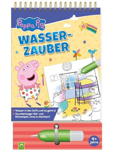 Peppa Pig Wasserzauber - einfach mit Wasser malen!: Malbuch mit Wassertankstift für Kinder ab 3 Jahren von Schwager & Steinlein Verlag GmbH