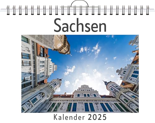 Sachsen - (Wandkalender 2025, Kalender DIN A4 quer, Monatskalender im Querformat mit Kalendarium, das perfekte Geschenk) von FlipFlop
