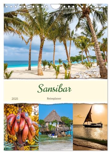 Sansibar - Reiseplaner (Wandkalender 2025 DIN A4 hoch), CALVENDO Monatskalender von CALVENDO