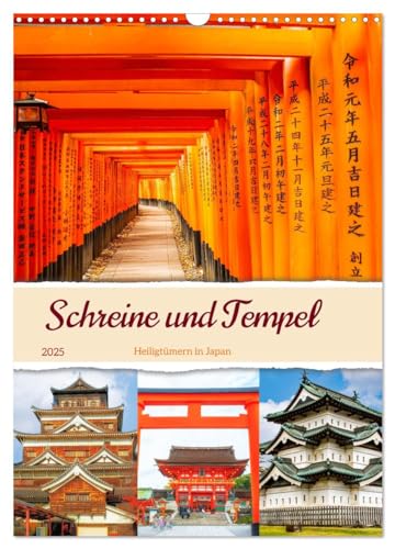Schreine und Tempel - Heiligtümern in Japan (Wandkalender 2025 DIN A3 hoch), CALVENDO Monatskalender von CALVENDO