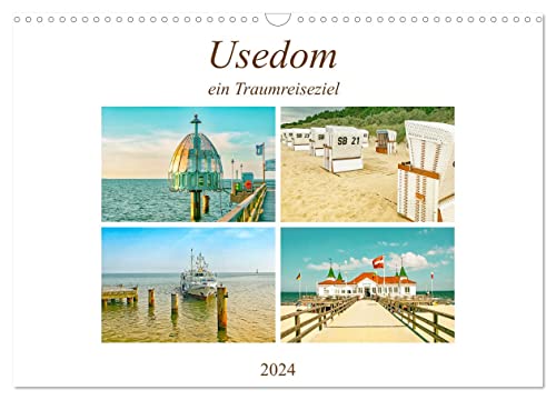 Usedom - ein Traumreiseziel (Wandkalender 2024 DIN A3 quer), CALVENDO Monatskalender