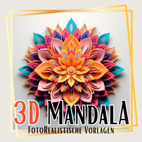 3D Mandala Malbuch „Black & White“: Wunderschöne 3D Mandalas auf weißen und schwarzen Hintergründen. 3D Malbuch Mandala. (Black Midnight- Mandala) von epubli