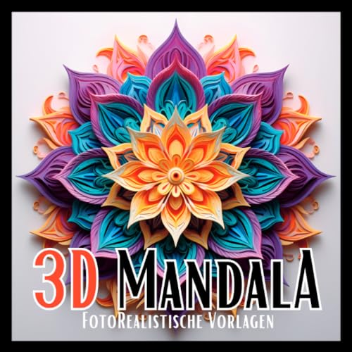 3D Mandala Malbuch „Black & White“: 3D Mandalas auf weißen und schwarzen Hintergründen. Wunderschön & individuell. Malbuch Mandala.: 3D Mandalas auf ... Malbuch Mandala. (Black Midnight- Mandala)