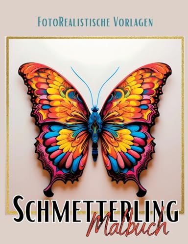 Malbuch Schmetterling „Fotorealistisch“.: Schmetterling Malbuch mit wunderschönen Vorlagen auf weißen Hintergründen. Schmetterlingsmalbuch. (Black Midnight- Animals) von tredition