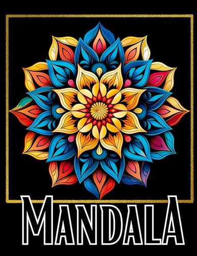 Mandala Malbuch „Black“: Wunderschöne Mandalas auf schwarzem Hintergrund. Malbuch Mandala für Erwachsene. (Black Midnight- Mandala)