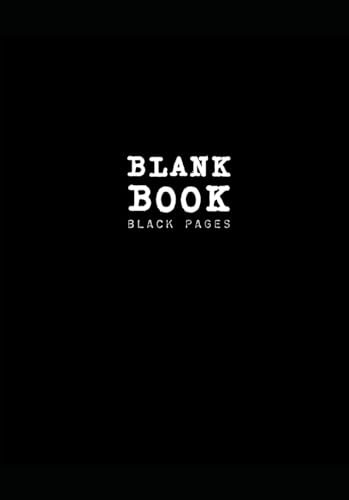 Blank Book - Black Pages: DIN A5 Notebook | Sketchbook | Journal | 110 Black + Blank Pages