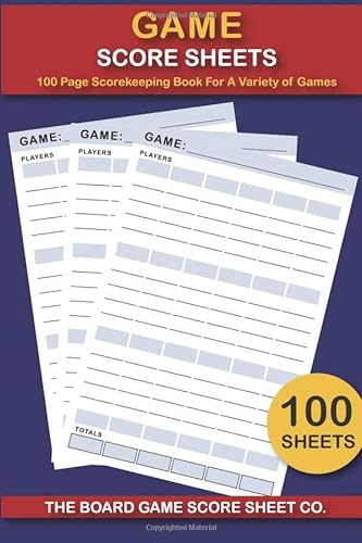 Game Score Sheets - 100 Page Scorekeeping Book: Great generic scoring page suitable for a variety of games