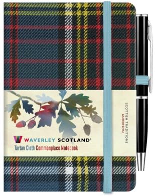 Waverley Anderson Tartan cloth mini notebook with pen (Waverley Tartan Cloth Commonplace Notebooks) von Waverley Books
