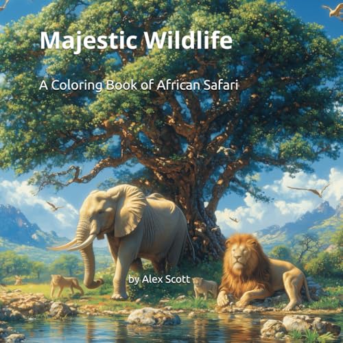 Majestic Wildlife: A Coloring Book of African Safari von Independently published