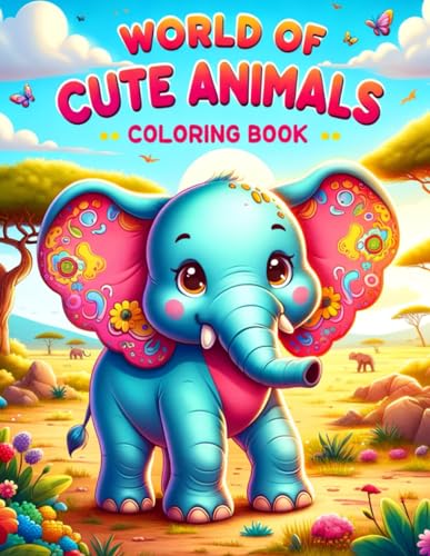 World of Cute Animals Coloring book: Featuring a Diverse Array of Creatures from Every Corner of the Globe, Where Each Page Offers a Glimpse into the Wonders and Mysteries of Nature's Playground. von Independently published