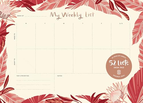 52 Lists "My Weekly List" Desk Pad