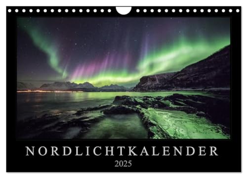 Nordlichtkalender (Wandkalender 2025 DIN A4 quer), CALVENDO Monatskalender von CALVENDO