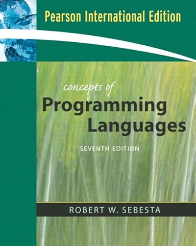 Concepts of Programming Languages: Pearson International Edition