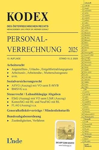 KODEX Personalverrechnung 2025/26 (Kodex des Österreichischen Rechts) von Linde Verlag Ges.m.b.H.