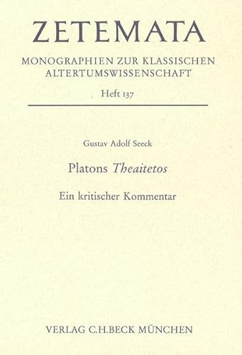 Platons Theaitetos: Ein kritischer Kommentar (Zetemata)