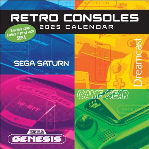Retro Consoles 2025 Wall Calendar: Featuring Iconic Gaming Systems from Sega