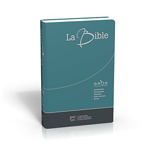 Bible Segond 21, gros caractères, duo bleu/gris : couverture souple toilée