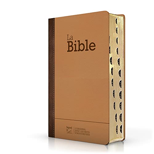Bible Segond 21 compacte premium style : couverture semi-rigide, duo cuir praliné-chocolat, tranches dorées