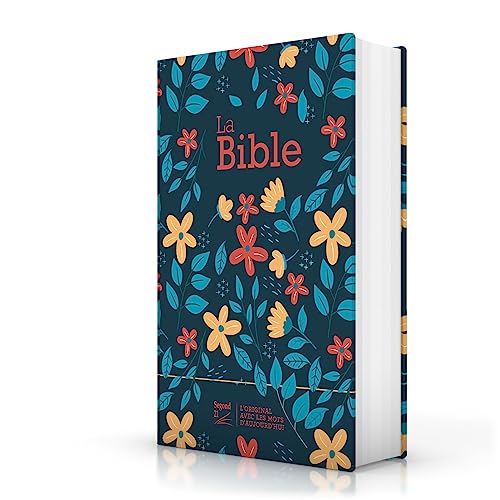 Bible Segond 21 compacte: couverture rigide, toilée matelassée, motif fleuri von Société Biblique de Genève