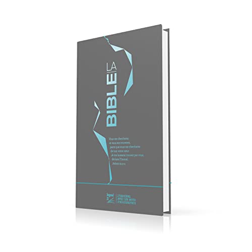 Bible Segond 21 slim, motifs argentés bleu : couverture rigide von Société Biblique de Genève