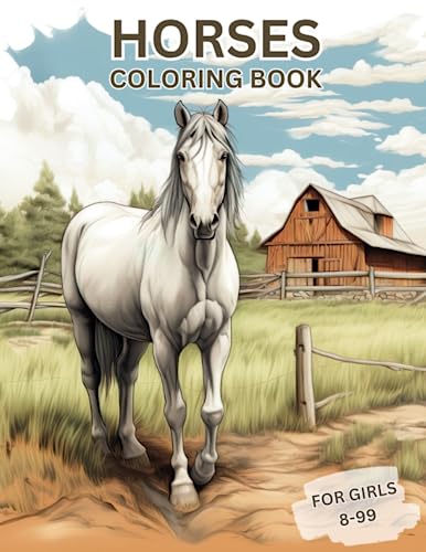 Horses Coloring Book: Horses Coloring Book: 20 Grayscale Coloring Pages | Beautiful Horses | Relaxation and Stress Relief for Adults and Kids von Independently published