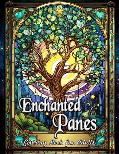 Enchanted Panes Coloring Book for Adults: Discover Serenity in Landscape Art