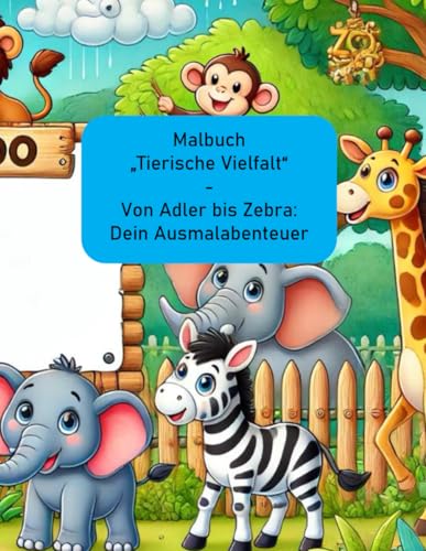 Malbuch „Tierische Vielfalt“ - Von Adler bis Zebra: Dein Ausmalabenteuer von Independently published