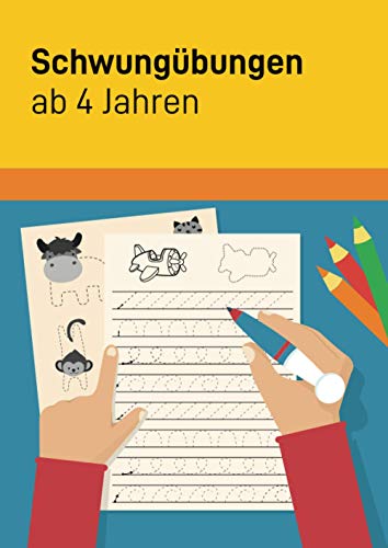 Schwungübungen ab 4 Jahren: Übungsheft für Vorschule und 1. Klasse. DIN A4 Vorschulblock geeignet für Rechts- und Linkshänder. von Selbstimpuls Verlag