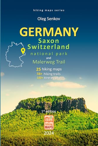 GERMANY, Saxony Switzerland National Park and Malerweg Trail, hiking maps von Independently published