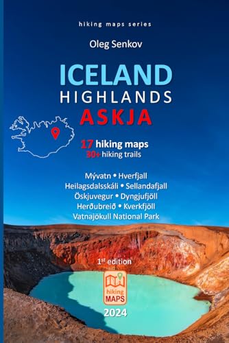 ICELAND, Highlands, Askja, hiking maps: for hikers, landscape photographers, nature lovers, digital nomads, travelers