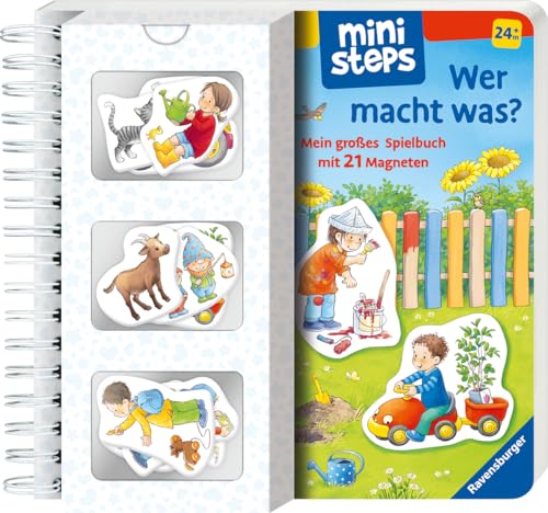 ministeps: Wer macht was?: Mein großes Spielbuch mit 21 Magneten. Ab 24 Monaten von Ravensburger