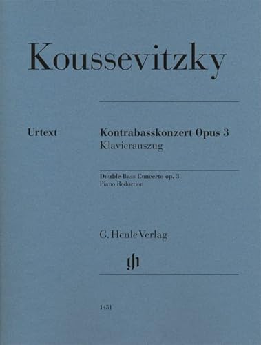 Kontrabasskonzert op. 3; Kontrabass und Klavier: Besetzung: Kontrabass und Klavier (G. Henle Urtext-Ausgabe) von G. Henle Verlag