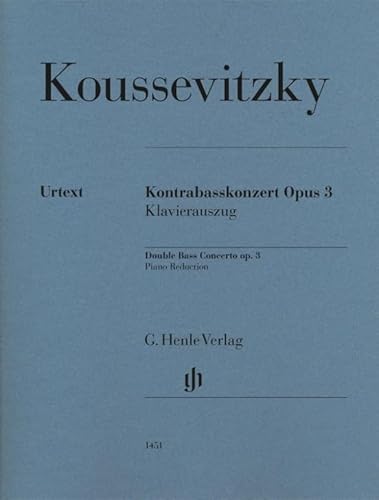 Kontrabasskonzert op. 3; Kontrabass und Klavier: Besetzung: Kontrabass und Klavier (G. Henle Urtext-Ausgabe) von G. Henle Verlag