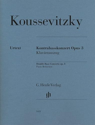 Kontrabasskonzert op. 3; Kontrabass und Klavier: Besetzung: Kontrabass und Klavier (G. Henle Urtext-Ausgabe)