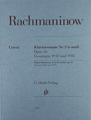 Klaviersonate Nr. 2 b-moll op. 36, Fassungen 1913 und 1931: Fassungen 1913 und 1931. Klavier zu zwei Händen, Urtextausgabe (G. Henle Urtext-Ausgabe) von Henle, G. Verlag