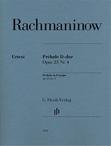 Prélude D-dur op. 23, 4 Klavier 2 ms: Besetzung: Klavier zu zwei Händen (G. Henle Urtext-Ausgabe)