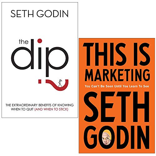 Seth Godin 2 Books Collection Set (The Dip and This is Marketing)