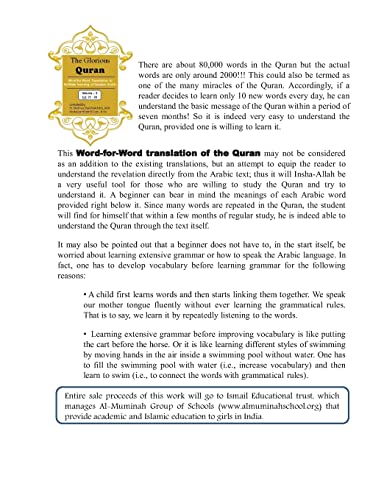 The Glorious Quran Word-for-Word Translation to facilitate learning of Quranic Arabic: Volume 3 Juz 21-30 von CREATESPACE