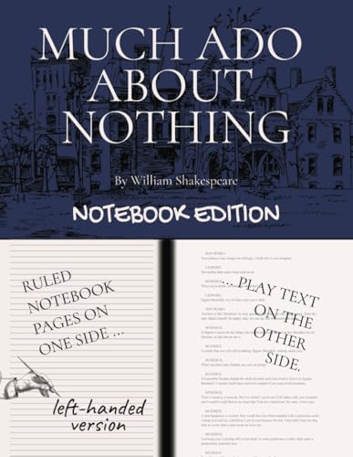 MUCH ADO ABOUT NOTHING: Notebook Edition with full play plus lined notebook pages for student, stage and classroom use (LEFT-hand version) von Independently published