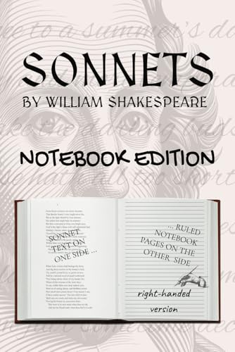 SHAKESPEARE'S SONNETS: Notebook Edition with all sonnets plus lined notebook pages for student, stage and classroom use (RIGHT-hand version) von Independently published