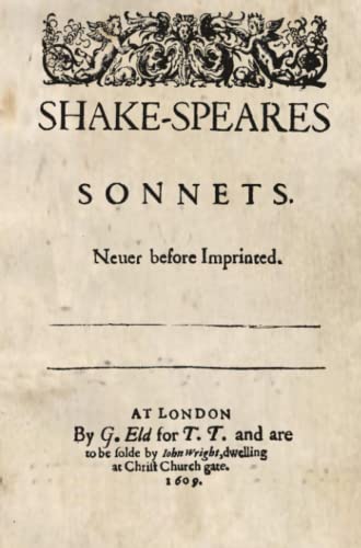 SONNETS - First Edition Experience - Facsimile SONNETS - First Edition Experience - Facsimile