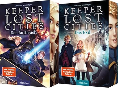 Die Keeper of the Lost Cities-Reihe im Taschenbuchformat Band 1+2 plus 1 exklusives Postkartenset