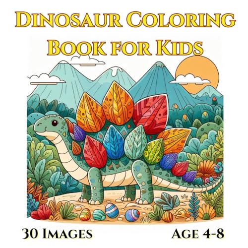Dinosaur Coloring Book for Kids: For Children Ages 4-8 years: Coloring Book for Kids Ages 4-8 von Independently published