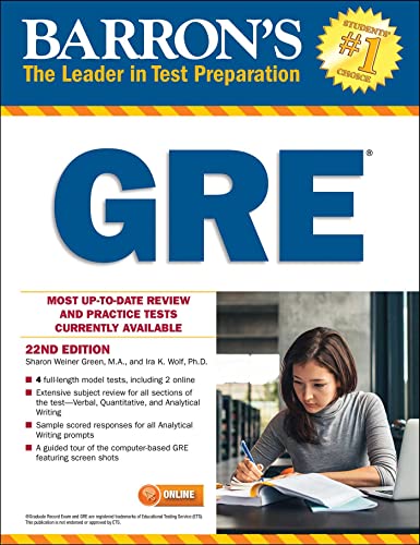 GRE with Online Tests (Barron's Test Prep) von Barrons Educational Series