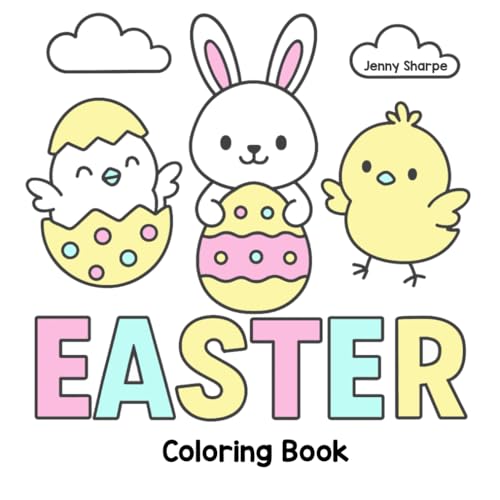 Easter Coloring Book: 40 Pages Simple and Easy Easter Themed Coloring Book with Bold Illustrations and Cute Characters (Simple and Easy Coloring Books) von Independently published