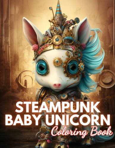 Steampunk Baby Unicorn Coloring Book for Adults: 100+ Unique and Beautiful Designs for All Fans